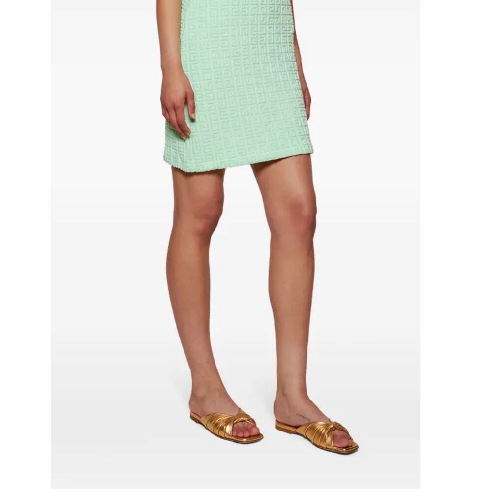 Gianvito Rossi Draped Metallic Nappa Silk Flat Mule Sandals in Mekong Gold 39 - Picture 4 of 5